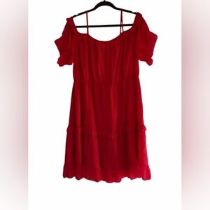 Indigo Rose  Red Off-Shoulder Dress SZ 2X